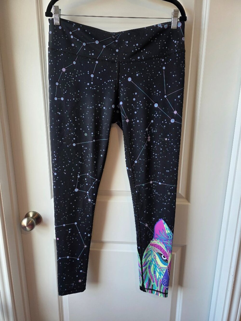 Feed Me Fight Me Black HalfWolf Leggings - L